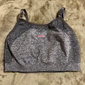 Gymshark grey and pink sports bra (M)
